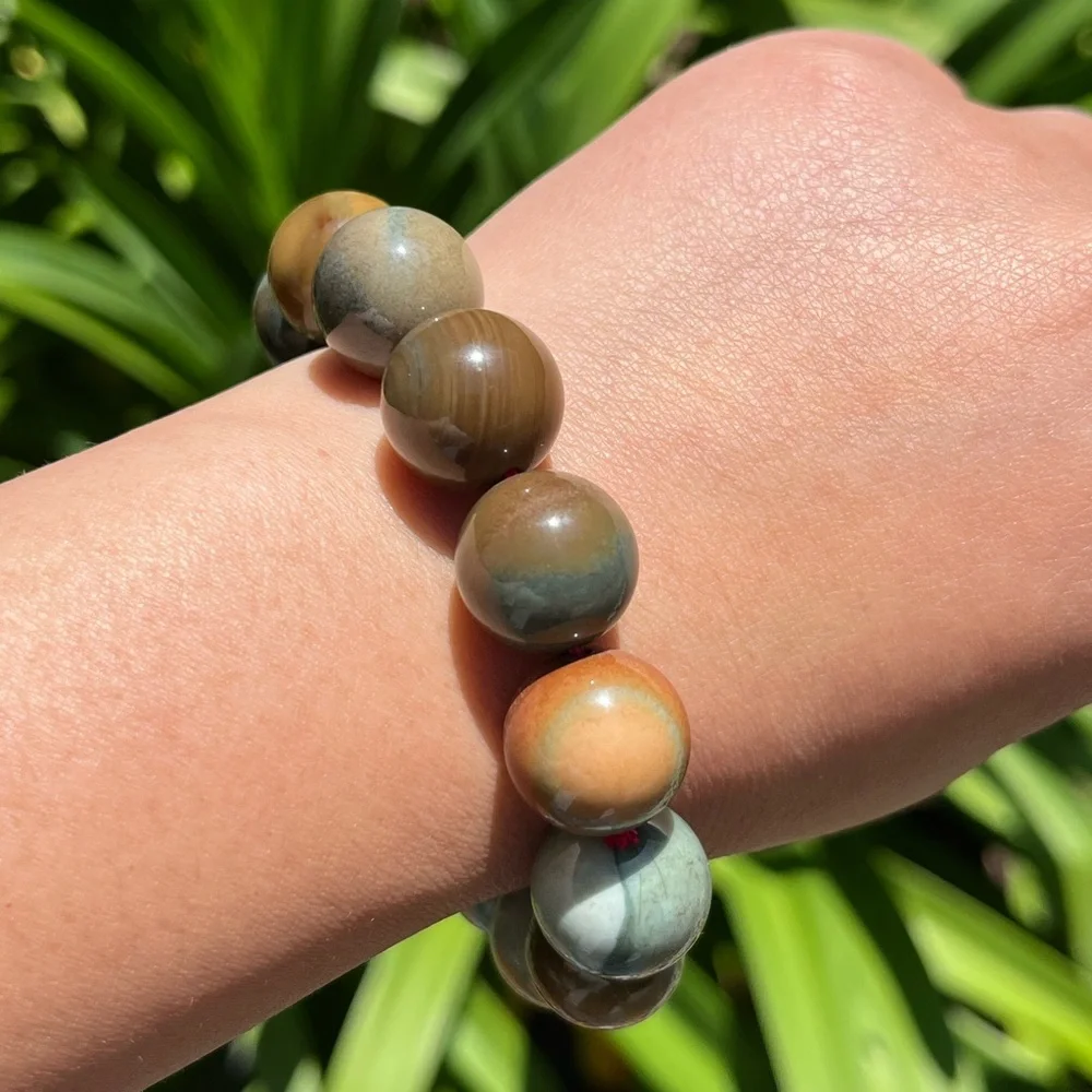 15.5mm chunky strechable‎ Alashan bracelet 0080